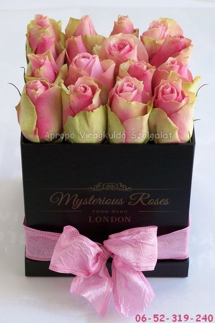 Rózsaszín rózsa box 2. (16 szál) - Apropó Virágbolt Debrecen Rózsaszín rózsa box 2. (16 szál) - Apropó Virágbolt Debrecen