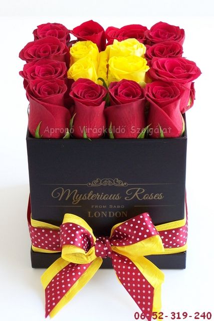 Vörös-sárga rózsa box 2. (16 szál) - Apropó Virágbolt Debrecen Vörös-sárga rózsa box 2. (16 szál) - Apropó Virágbolt Debrecen